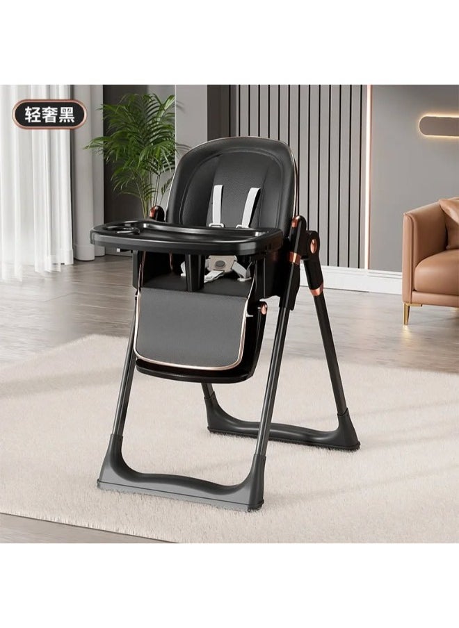 burbay - Burbay 2 in 1 Foldable Baby High Chair and Rocker - Adjustable Reclining Chair with 360 Degree Wheels (DM135) with 5 Height Levels - Image 1