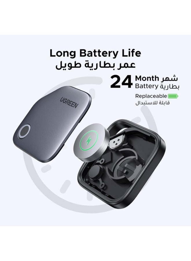 UGREEN FineTrack Smart Finder, Apple Find My (iOS only) Smart Tag Replaceable Battery Tracker Locator Luggage Tag Bluetooth Item Finder for Wallet, Suitcase, Car, Keys, Passports  - Image 4