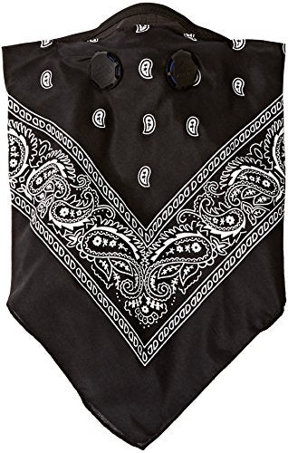 ATV TEK, Universal Bandana Style Dust Masks with Suspension Straps & 3D Nose Box - Black, XL - Image 1