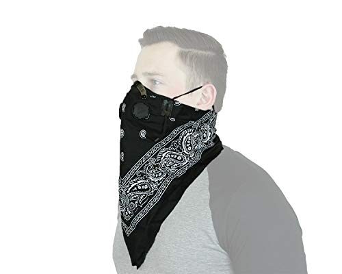 ATV TEK, Universal Bandana Style Dust Masks with Suspension Straps & 3D Nose Box - Black, XL - Image 3