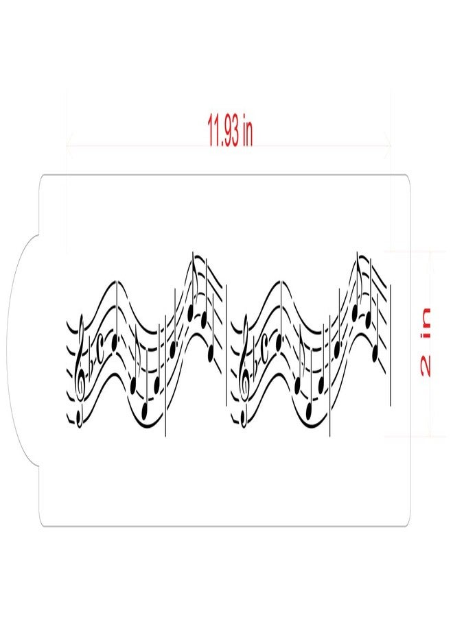 Designer Stencils C128T Musical Notes Cake Stencil, Beige/Semi-Transparent, 12" - Image 5