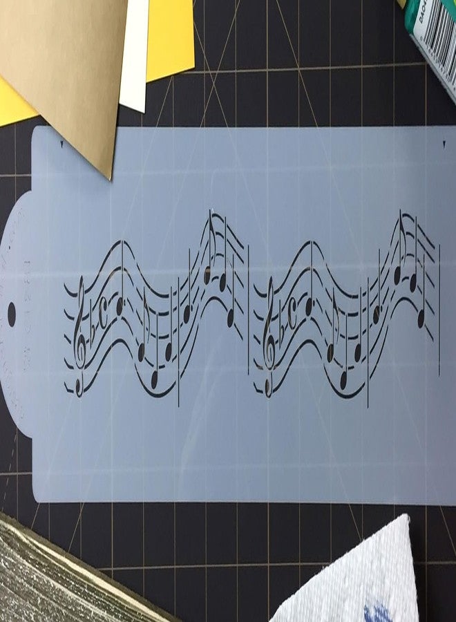 Designer Stencils C128T Musical Notes Cake Stencil, Beige/Semi-Transparent, 12" - Image 4