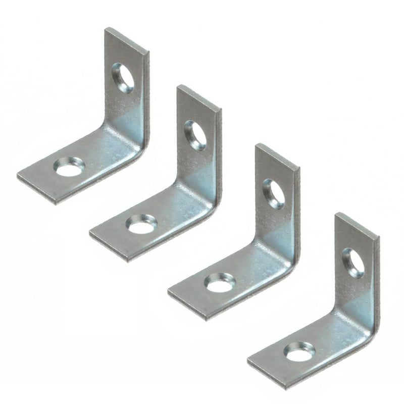 888 Corp 1" x 1" x 1/2" (4 Pack) Corner Brace with 8 pcs 1/2" x 6 Gauge Flat Head Phillips Screws - Image 3