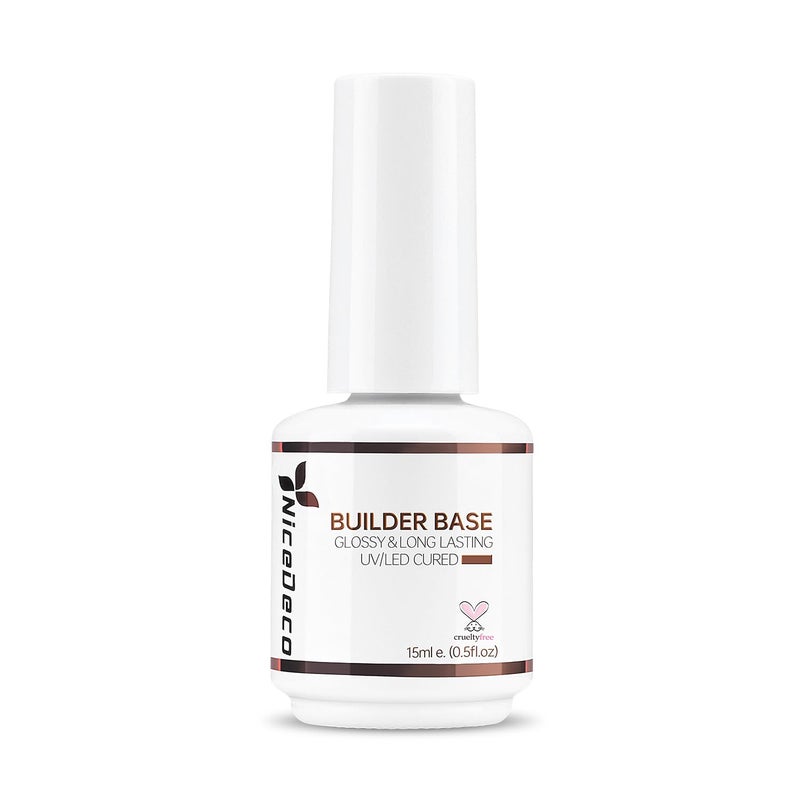 Nicedeco Hema Free Builder Nail Gel Polish 15ML 7 in 1 Clear Base Cruelty Free Vegan Strengthener Gel Hard Gel Extension - Image 1