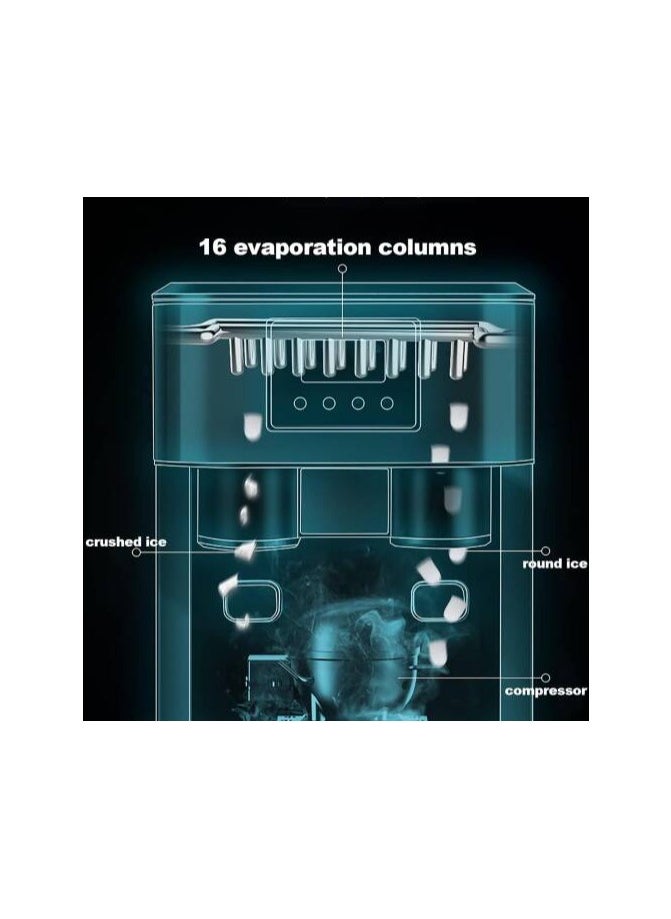 Generic 3-in-1 Ice Maker Machine - Fast Ice Making, Crushed Ice, and Cold Water Dispenser - 18KG/24H, 8-12 Minute Ice Production - Perfect for Home, Office, and Parties  - Image 4