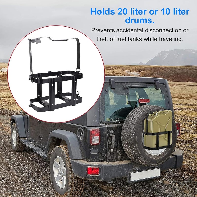 Luocute Jerry Can Mount, Lockable U Shape Clasp with Reinforced Carbon Steel Construction for 5 Gallon and 2.5 Gallon Oil Drums, Fits Outdoor Camping and Travel - Image 5