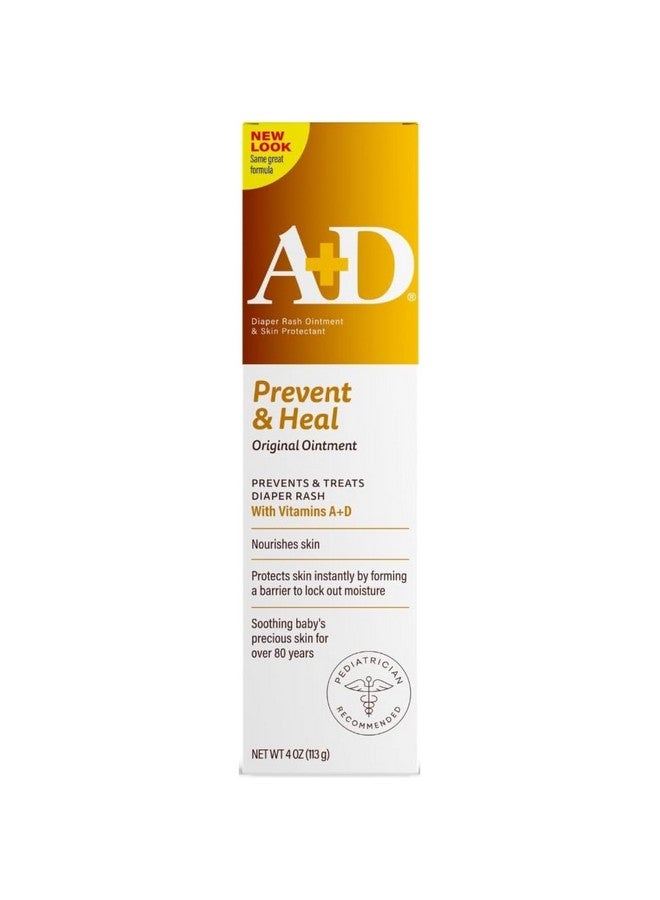 A + D مرهم A+D الأصلي لعلاج طفح الحفاض وحماية البشرة، 4 أونصة (113 جرام) - Image 1