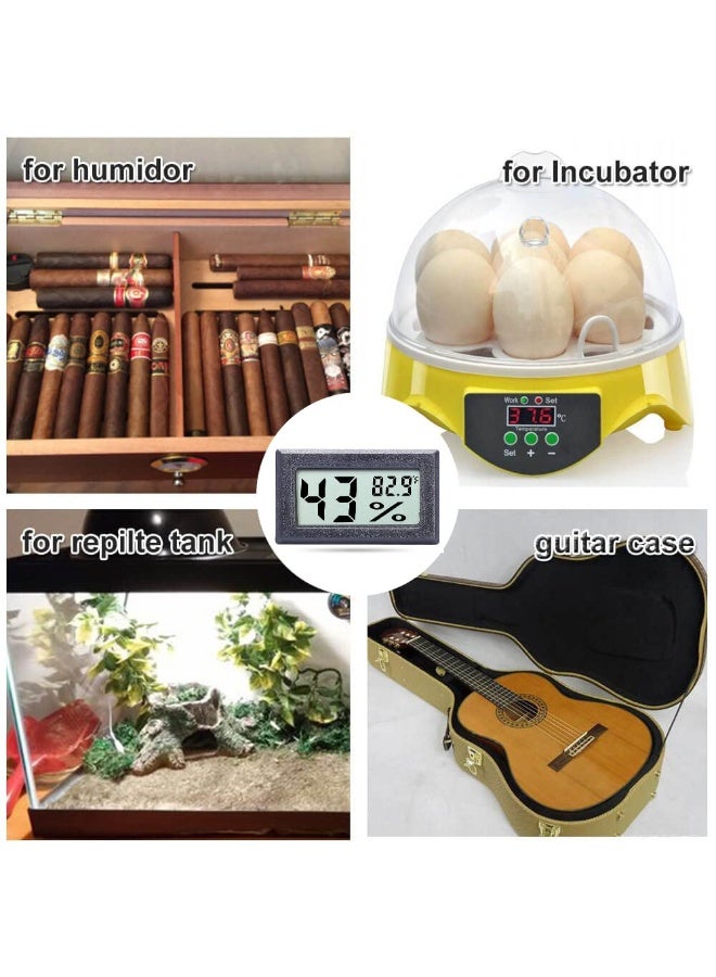 Chabeia Mini Hygrometer Thermometer Digital Indoor Humidity Gauge Monitor with Temperature Meter Sensor Fahrenheit (℉), Black - Image 4