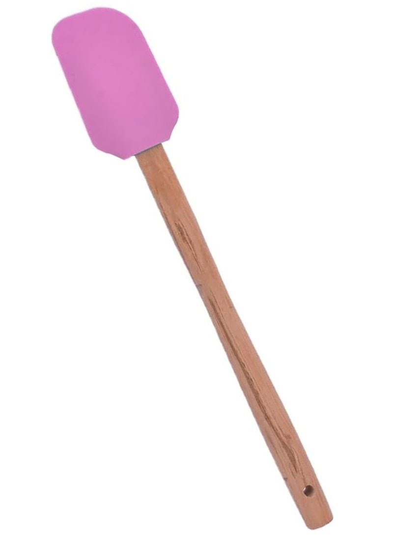 Elegant Home 3-Piece Set Of Silicone Spoon With Wooden Handle  - Image 4