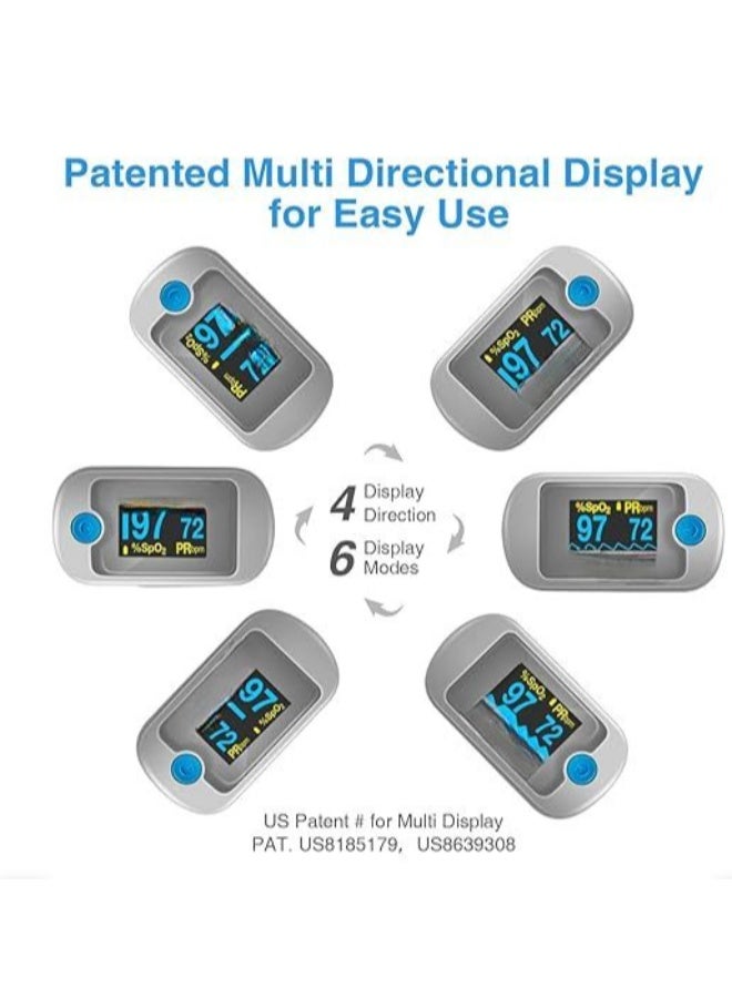 Finger Pulse Oximeter for Blood Oxygen Saturation and Pulse Rate Monitoring, Portable Health Tracking Device with Fast Readings and Easy Operation - Image 5