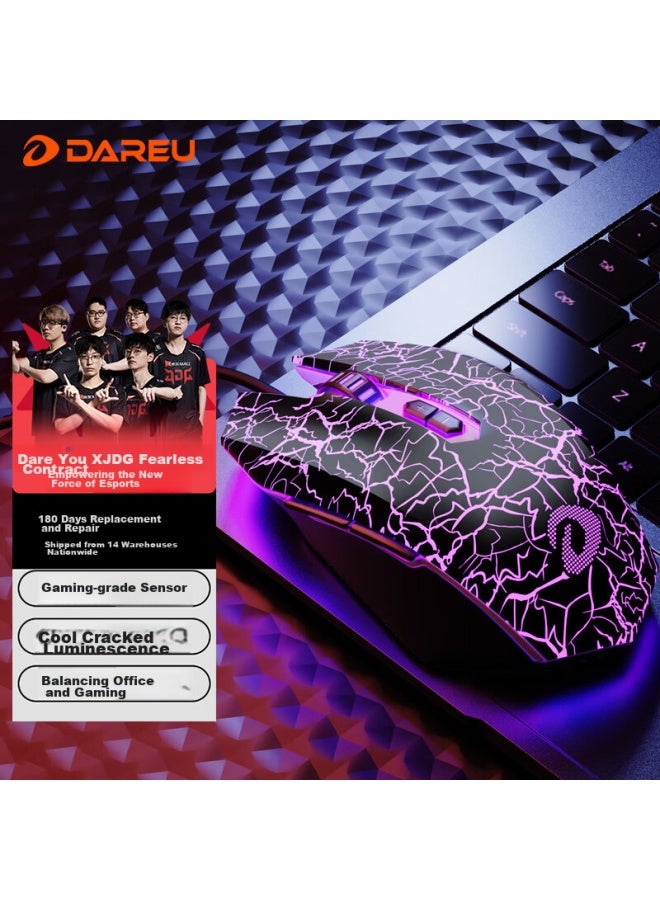 Daryo Dareu Em915 G60 Wired Gaming Mouse, Esports Mouse, Laptop, Macro Programming, Gaming-grade Custom Engine, Black - Image 5