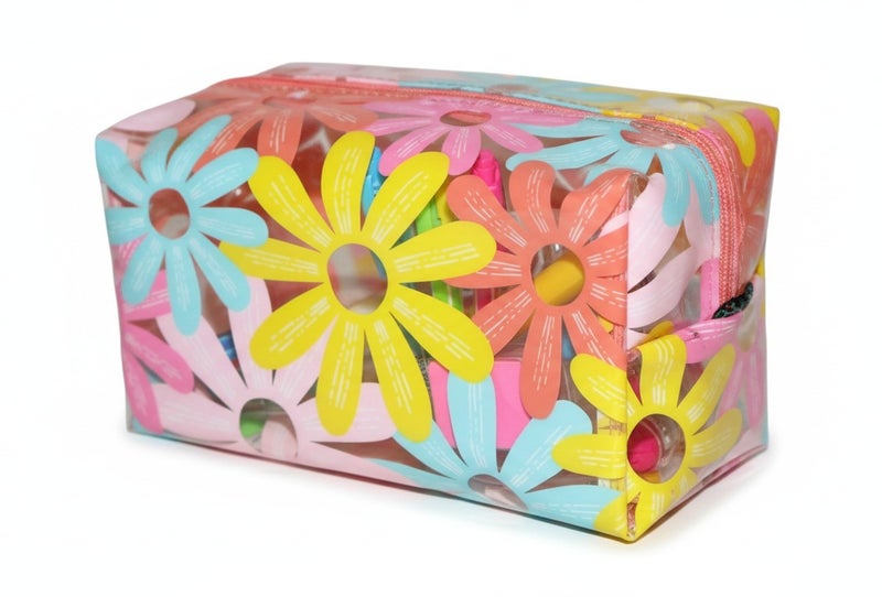 باول كريتيف مقلمة  Large Daisies Clear - PVC رقم PM24063 - Image 3