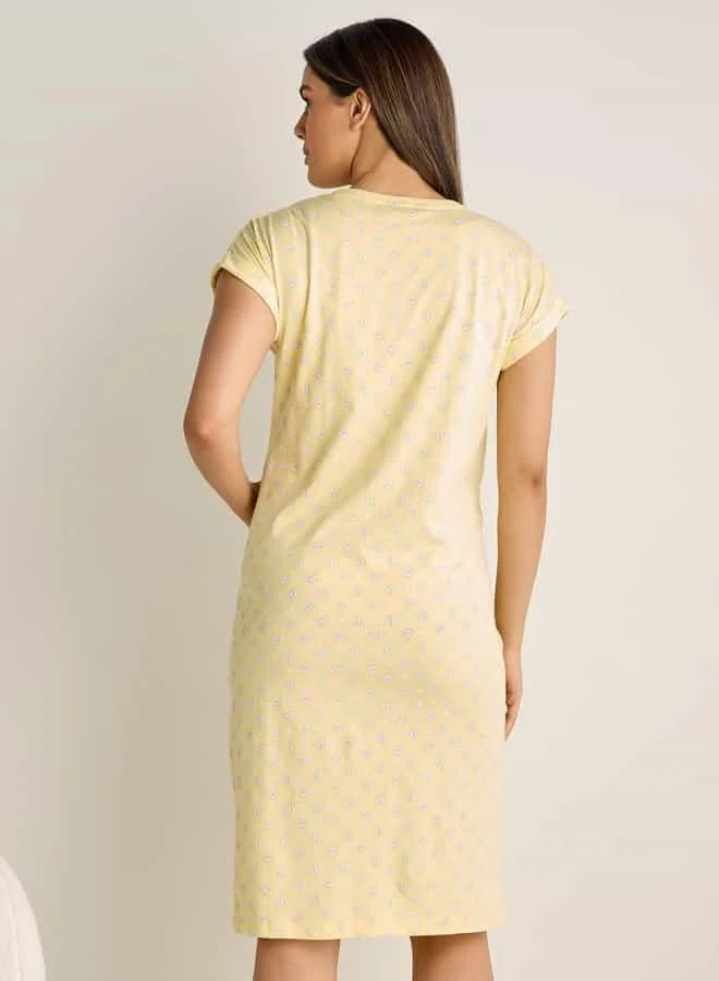 سبلاش فيڤ All-Over Print Maternity Night Dress