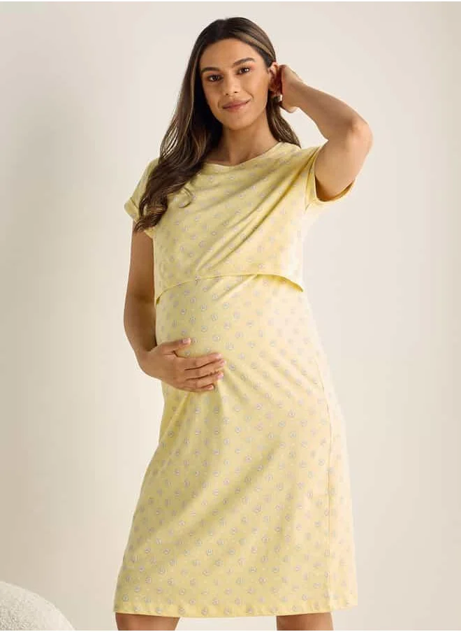 فاف All-Over Print Maternity Night Dress