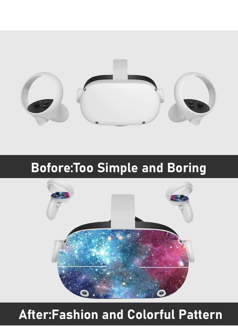 Generic - Oculus Quest 2 VR Headset and Controller Skin - Creative Vinyl Decal Sticker Set for Virtual Reality Protection and Customization (1 Set) - Image 1