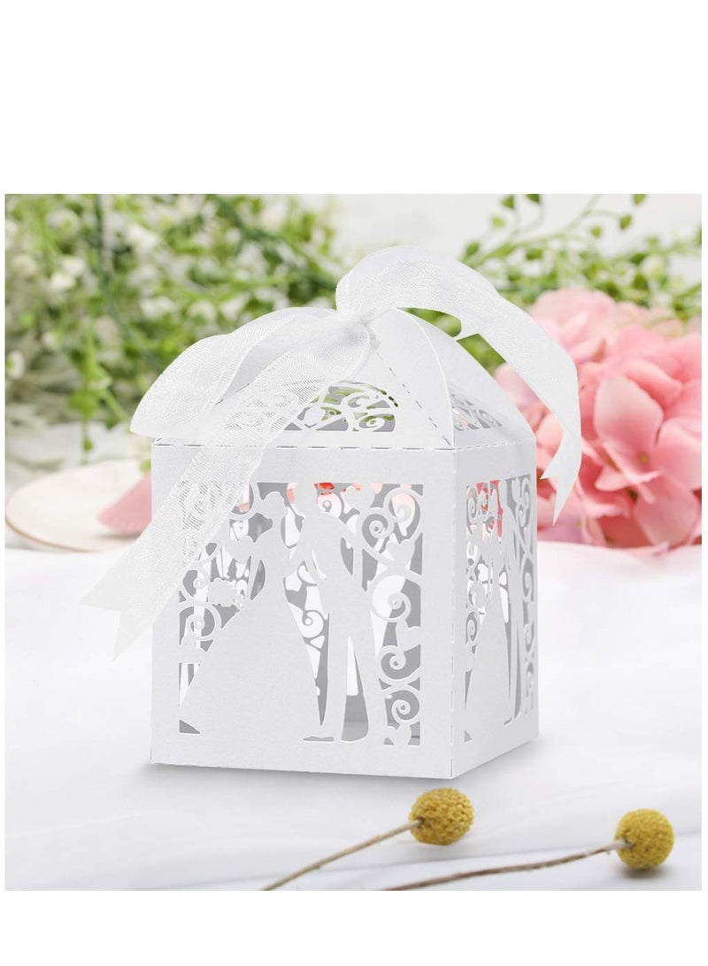 KASTWAVE صناديق هدايا، صندوق هدايا، صناديق هدايا زفاف، صناديق هدايا حلوى لزفاف، عيد ميلاد، حفلات استحمام الأطفال، لوازم حفلات 100 قطعة - Image 1