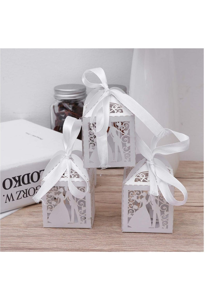 KASTWAVE صناديق هدايا، صندوق هدايا، صناديق هدايا زفاف، صناديق هدايا حلوى لزفاف، عيد ميلاد، حفلات استحمام الأطفال، لوازم حفلات 100 قطعة - Image 2