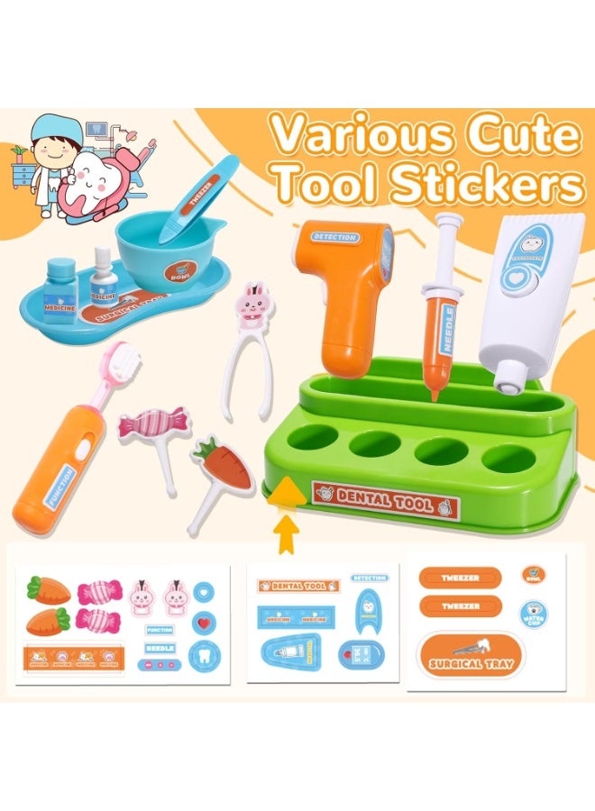 LBMT Dentist Doctor Pretend Play Set, 31PCS Teeth Dental Tools Medical Accessories, Pet Doctor Role Play Toys Playset, Educational Gift for Kids Toddlers Girls Ages 3 - Image 5