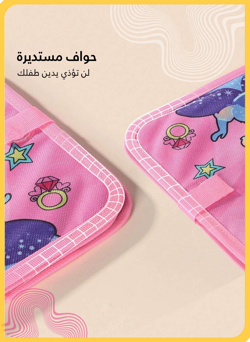 شي آند ليتل كتاب رسم قابل للمسح للأطفال، لوح رسم وتلوين بـ٨ صفحات قابلة لإعادة الاستخدام مع ١٢ قلم ألوان مائية و٢ قطعة قماش تنظيف، دفتر رسم سحري محمول للأنشطة أثناء السفر وتعليم ما قبل المدرسة - Image 2