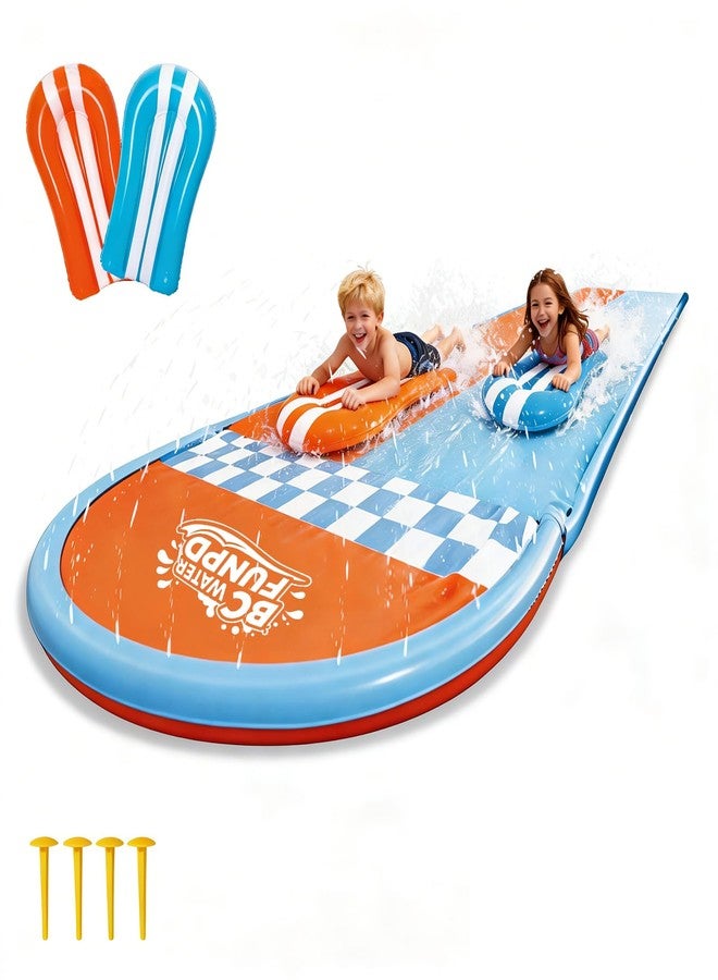 BCWATERFUNPD Water Slide with 2 Bodyboards - 22.5ft Water Slides for Kids Backyard, Premium Muti-Way Sprinkler System Slip and Slide for Kids, Summer Outdoor Play Equipment - Image 1