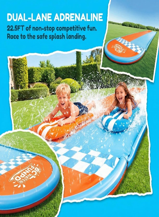 BCWATERFUNPD Water Slide with 2 Bodyboards - 22.5ft Water Slides for Kids Backyard, Premium Muti-Way Sprinkler System Slip and Slide for Kids, Summer Outdoor Play Equipment - Image 3