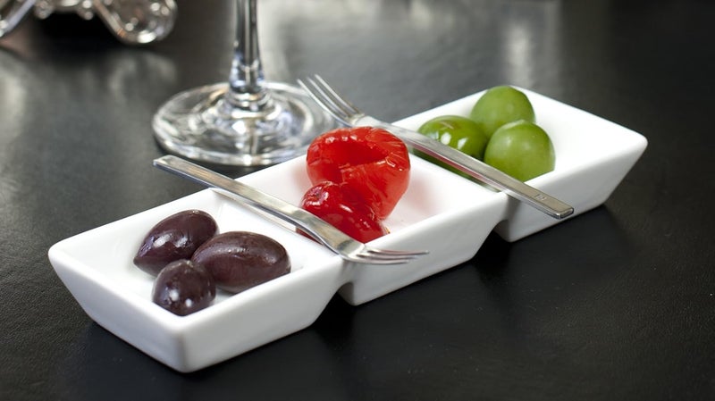 Fortessa Fortessa Fortaluxe Vitrified China Dinnerware Rectangular 3Compartment Dipping Tray 725Inch Set of 6 - Image 2