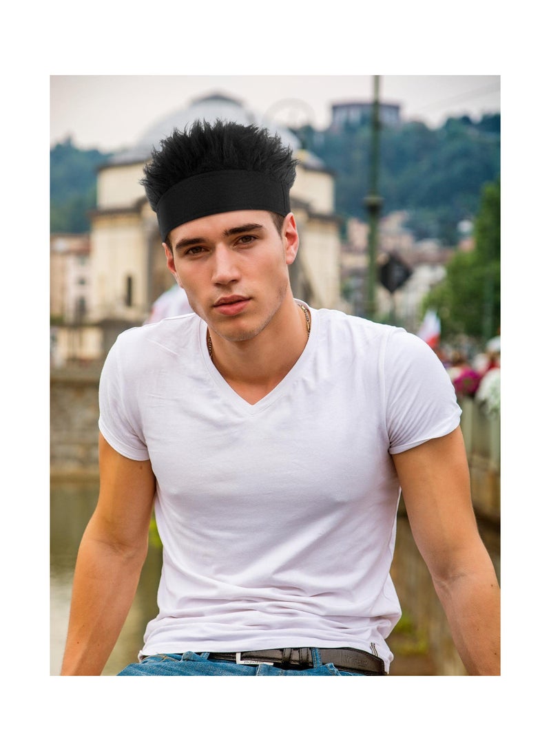 3 Pcs Men's Novelty Spiked Hair Hats, Adjustable Wig Visor Caps, Funny Golf Visors, Unique Wig Baseball Hats for Men and Women, Perfect Gift for Golfers and Fun Lovers.  - Image 4