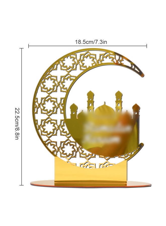 لافتة عيد مبارك - حامل أكريليك أسود لتزيين طاولة العيد (عبوة من الكرتون) - ديكور منزلي، هدية عيد، ديكور طاولة الحفلات - Image 1