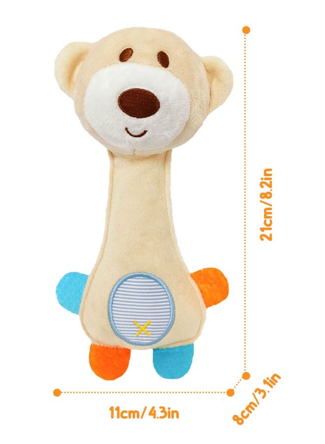 Baby Soft Rattle Toys for Newborns, Plush Rattle Stuffed Animals Hand Grip Rattle Set Molar Teether Rings Early Educational Toy  - Image 2