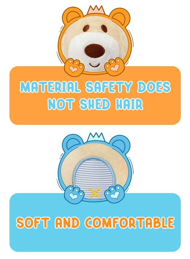 Baby Soft Rattle Toys for Newborns, Plush Rattle Stuffed Animals Hand Grip Rattle Set Molar Teether Rings Early Educational Toy  - Image 3