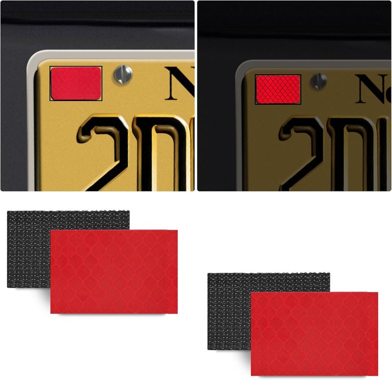 OYIXIO 2 Pieces New Jersey GDL License Plate Reflective Stickers, New Drivers Under 21 Years Old and Special Learning Permit License Plate Stickers.(Red) - Image 1