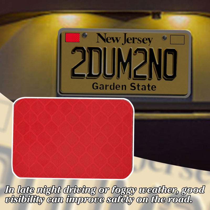 OYIXIO 2 Pieces New Jersey GDL License Plate Reflective Stickers, New Drivers Under 21 Years Old and Special Learning Permit License Plate Stickers.(Red) - Image 3