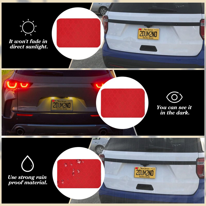 OYIXIO 2 Pieces New Jersey GDL License Plate Reflective Stickers, New Drivers Under 21 Years Old and Special Learning Permit License Plate Stickers.(Red) - Image 4