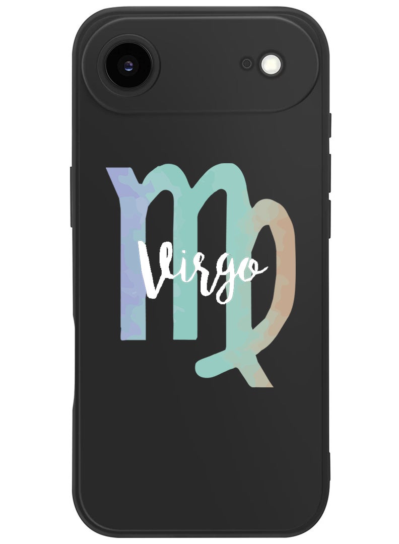 Theodor Protective Slim Fit Case Liquid Silicone Cover with Full Body Protection Anti-Scratch Shockproof Case For Apple iPhone 17 Air (Black) Virgo - Image 1