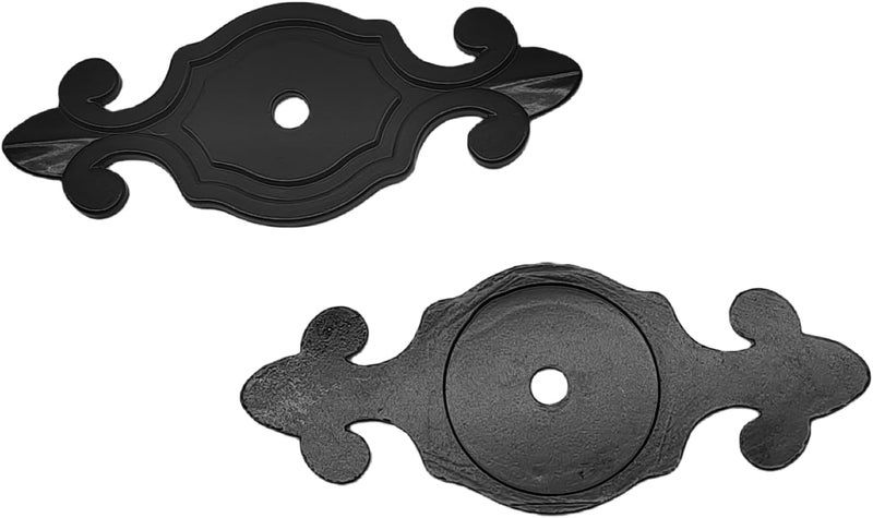 Joyindecor 10 Packs Oil Rubbed Cabinet Hardware Knob Back Plates, 2.9 Inch Length and 1.2 Inch Width, Zinc Alloy Backplates for Drawer Knobs Dresser Pull Handles (Matt Black) - Image 2
