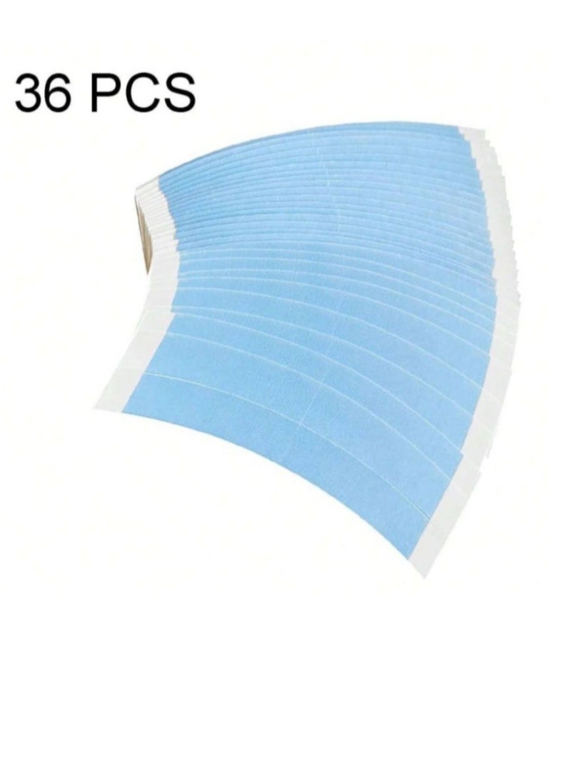 فانسكي شرائط شريط شعر مستعار-36 قطعة ، شريط لاصق قوي مقاوم للماء على الوجهين شريط باروكات دانتيل (لون أزرق (1/4)) - Image 1