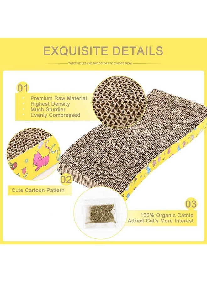 Cat Cat Scratcher Pad With Catnip - Cat Cardboard Scratch Durable Scratching Pad Reversible Colour May Vary - Image 4
