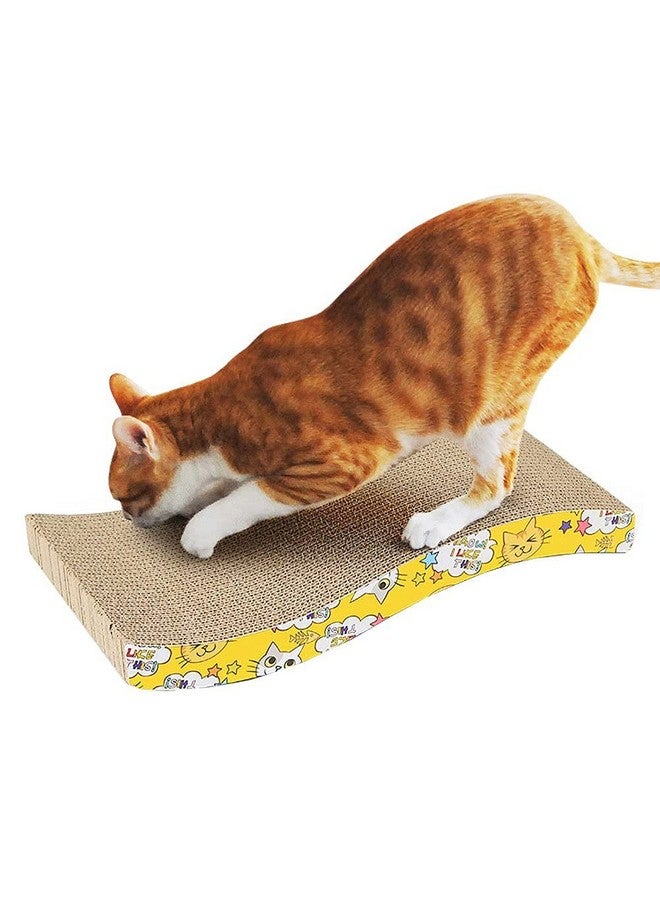 Cat Cat Scratcher Pad With Catnip - Cat Cardboard Scratch Durable Scratching Pad Reversible Colour May Vary - Image 1