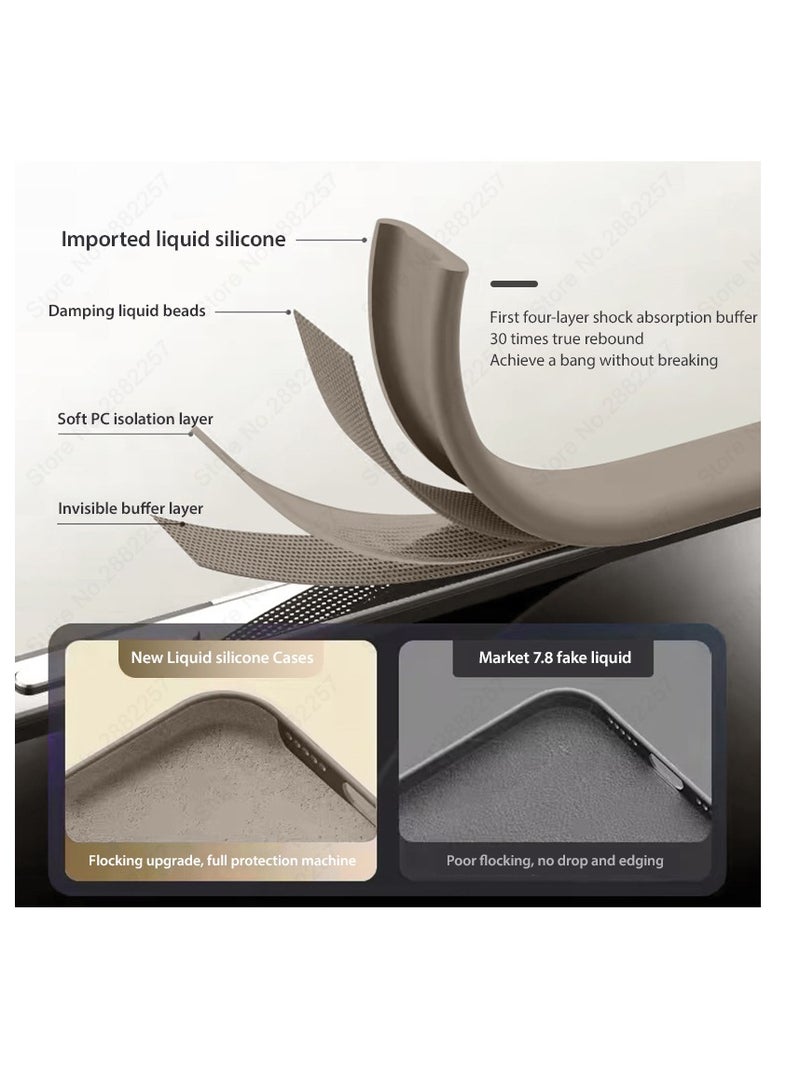 AROAQ Iphone Silicon Case, Silky-soft Touch Full-body Protective Phone Case, Luxury Original Liquid Silicone Case Mention For Iphone 15 Pro Max, 15 Plus, Pro, ( Light purple ) - Image 3