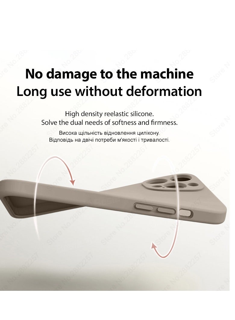 AROAQ Iphone Silicon Case, Silky-soft Touch Full-body Protective Phone Case, Luxury Original Liquid Silicone Case Mention For Iphone 15 Pro Max, 15 Plus, Pro, ( Light purple ) - Image 2