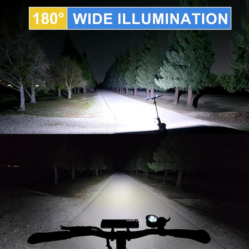 Minsk 17 LED 4800 Lumen USB Rechargeable Bike Light with Digital Power Display - Image 2