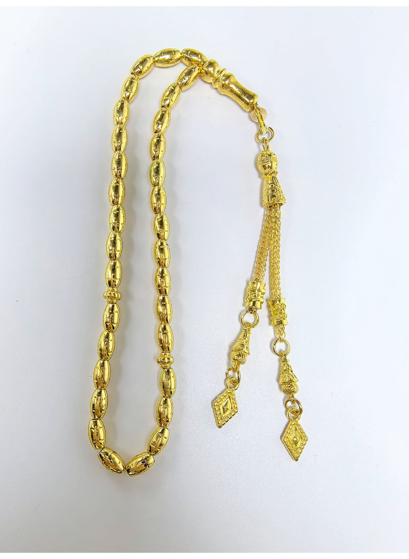 Fianser Tasbih 33 Prayer Beads 4*7 mm Golden Tasbeeh Zikr Muslim Islamic Arabic Tassels Luxury Exquisite - Image 5