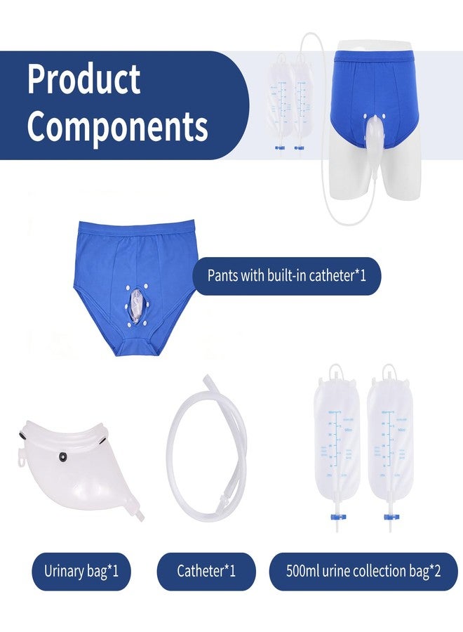 EDRITHRIC Reusable Portable Urinal for Men, Anti Leakage Silicone Urinary Bag for Elderly, for Travel, Comfortable Breathable, Easy to Clean, for Bedridden, Camping, Urgency & Post-Surger - Image 4