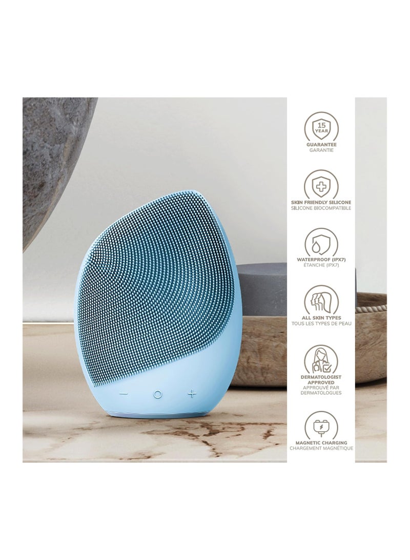 جيسكي فرشاة تنظيف الوجه سونيك ذكية مع تطبيق | 5 في 1 | منظف ومقشر ومساج للوجه - أكوامارين - Image 5