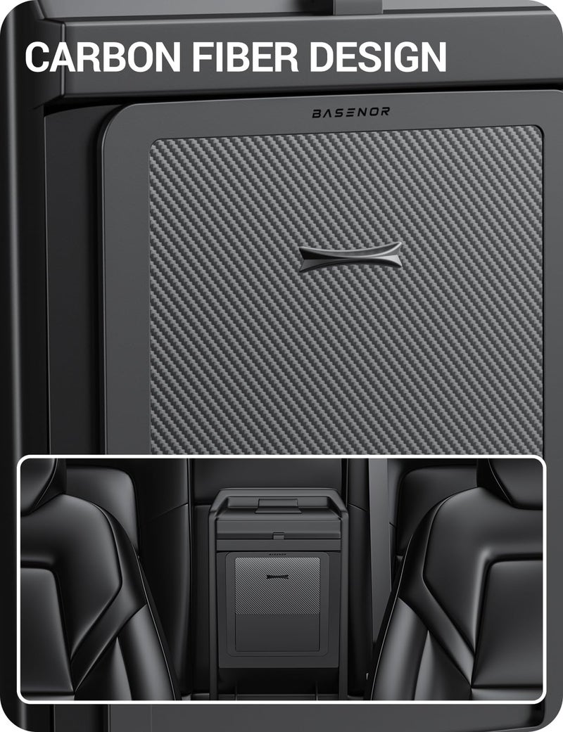 BASENOR Upgraded Tesla Model Y Model 3 Armrest Hidden Storage Box [Carbon Edition] [Powerful Magnetic] Center Console Secret Compartment Accessories 2017-2024 (Proprietary Design) - Image 4