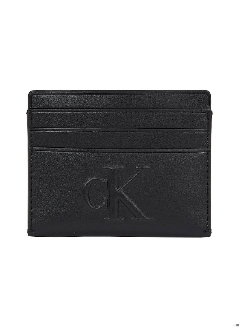 Calvin Klein Jeans Women's Sculpted Cardholder - Faux Leather, Black  - Image 1