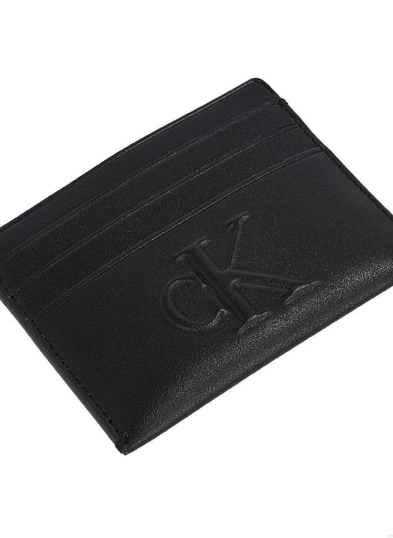Calvin Klein Jeans Women's Sculpted Cardholder - Faux Leather, Black  - Image 4