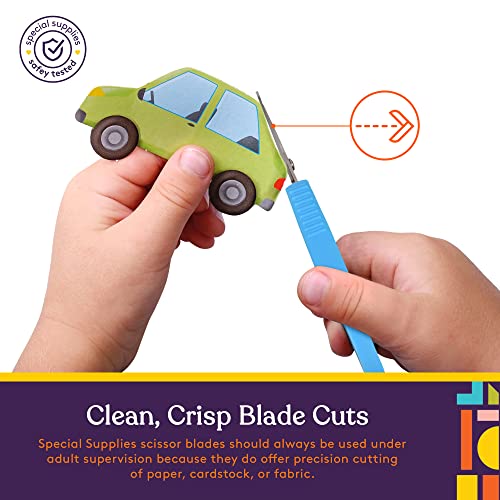 Special Supplies Mini Loop Scissors for Children and Teens and 5.5" Inches (6-Pack) Colorful Looped, Adaptive Design, Right and Lefty Support, Small, Easy-Open Squeeze Handles, For Special Needs - Image 4