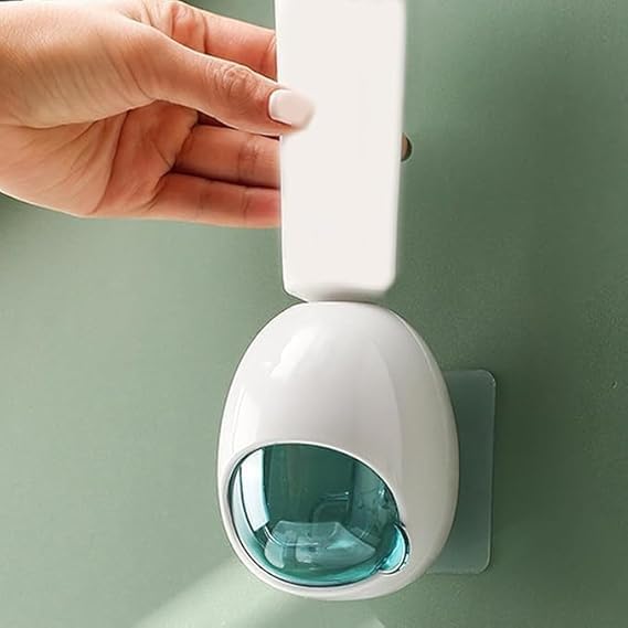 AILEXIM Toothpaste Dispenser & Organiser | Wall Mounted Automatic Toothpaste Squeeze | Accessories for Bathroom | Disassemble & Washable | Punch-Free Space-Saving Squeezer - Image 2