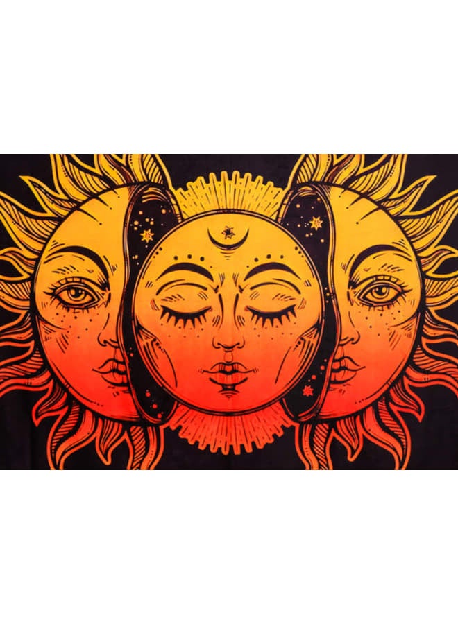 هندي منداله مفرش حائط مطبوع بتصميم ماندالا بوهيمي – ديكور فني هيبي ملون – بوليستر خفيف الوزن  – لتزيين غرفة النوم أو المعيشة أو السكن الجامعي - Image 2